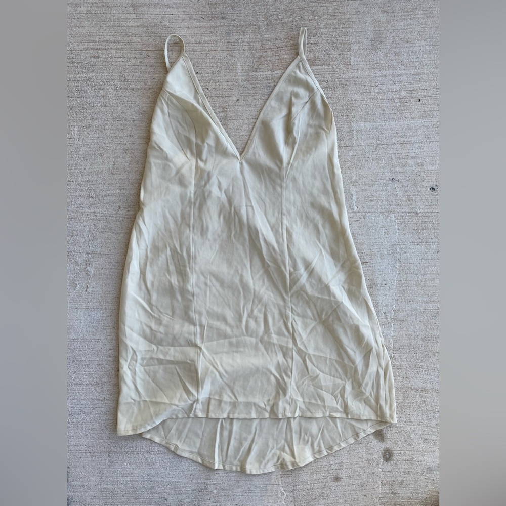 ASOS Tan Adjustable Spaghetti Strap Slip Dress, Size 6